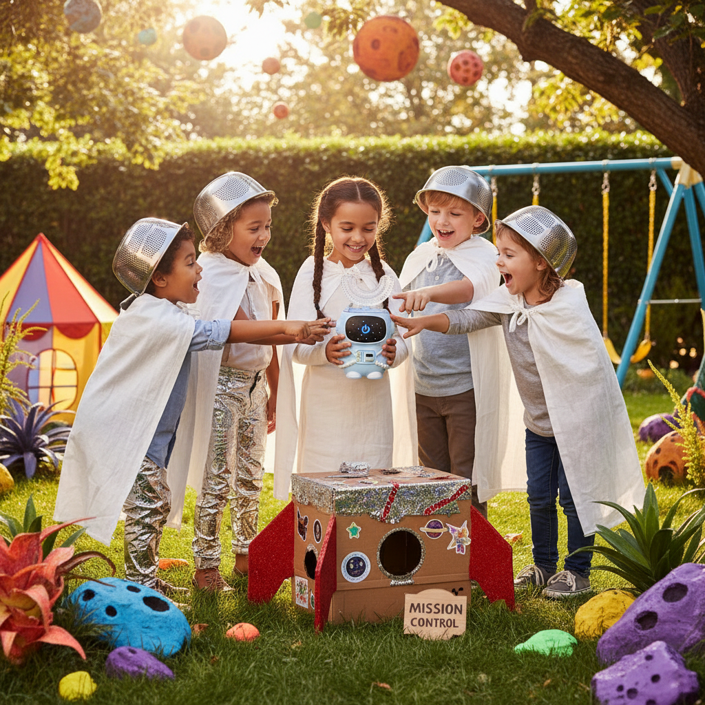 Bendi Kids U-Shaped Electric Toothbrush Ages 2-7 – 360° Mouthguard Design with Memory, 5 Brushing Modes & Multiple Heads Soft Silicone Auto Toothbrush for Toddlers & Children – Travel-Friendly (Blue)